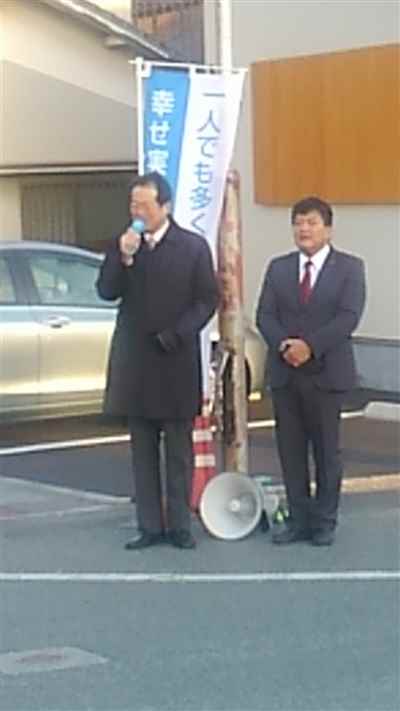 JR北条駅前 野志市長と街頭演説